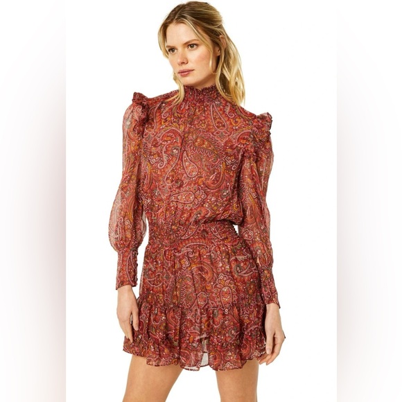 Misa Los Angeles Dresses & Skirts - Misa Los Angeles Gianna Paisley Mini Dress Large NWOT